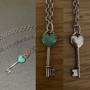 Keys Tiffany Blue Heart Key Pendant 